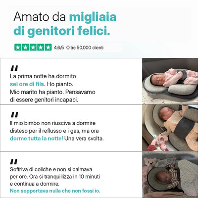 DreamCradle™ – Contro il Reflusso, le Coliche e per un Sonno Migliore